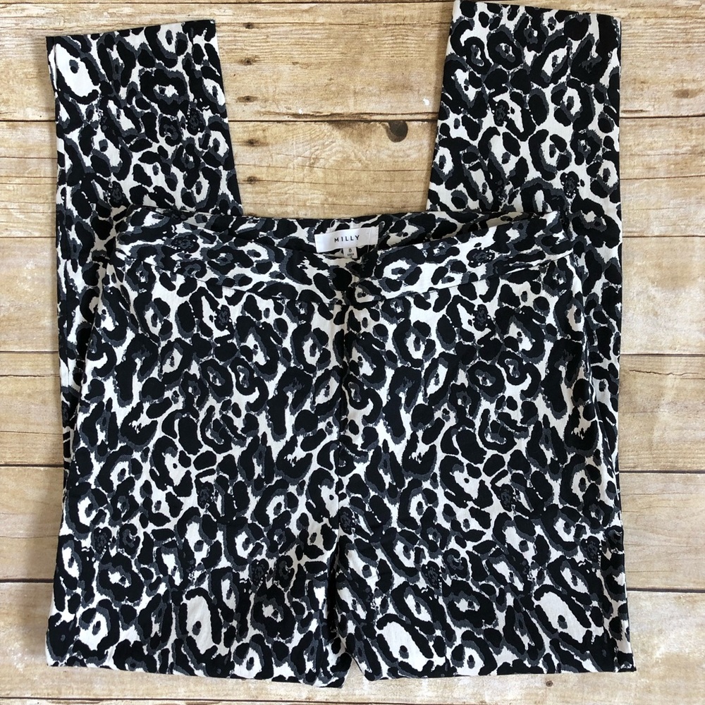 Milly High Waist Snow Leopard Pants - Picture 4 of 8